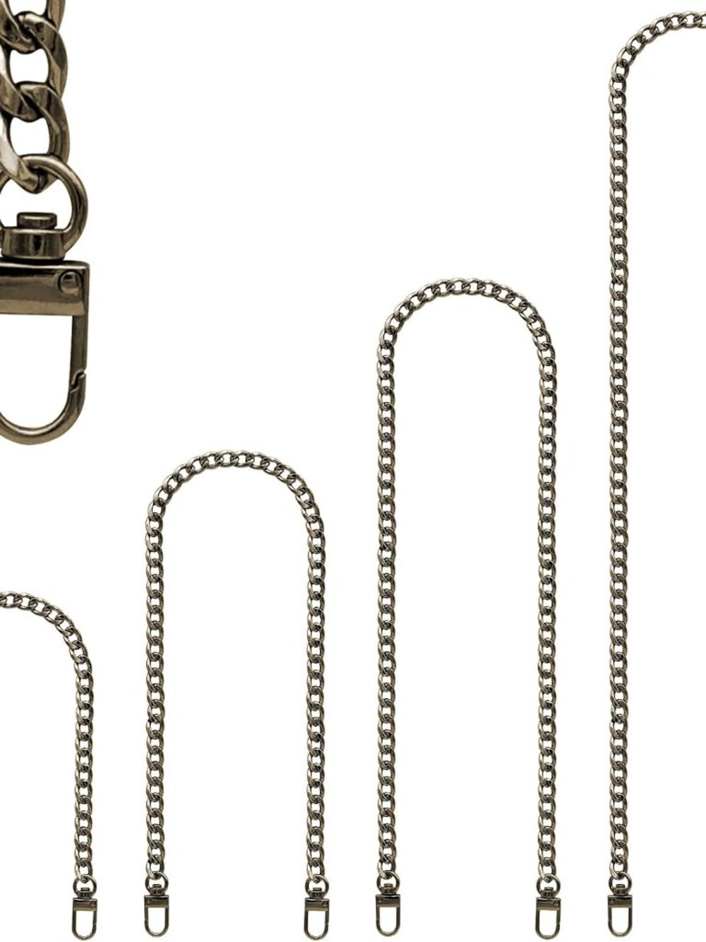 Purse Chain Strap, 4 Pieces Different Sizes Bag Chain Strap, Metal Chain Straps
